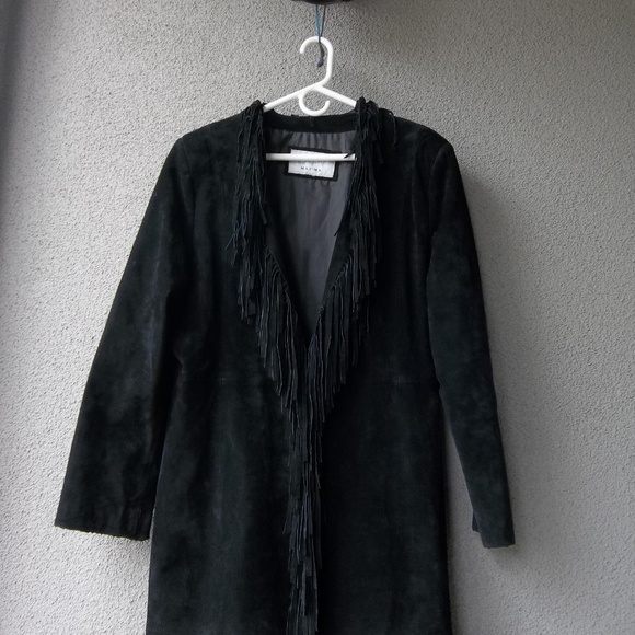 Vintage Wilsons Maxima Coat Jacket Fringe Pioneer Wear Distressed Sun Fading - Picture 2 of 7